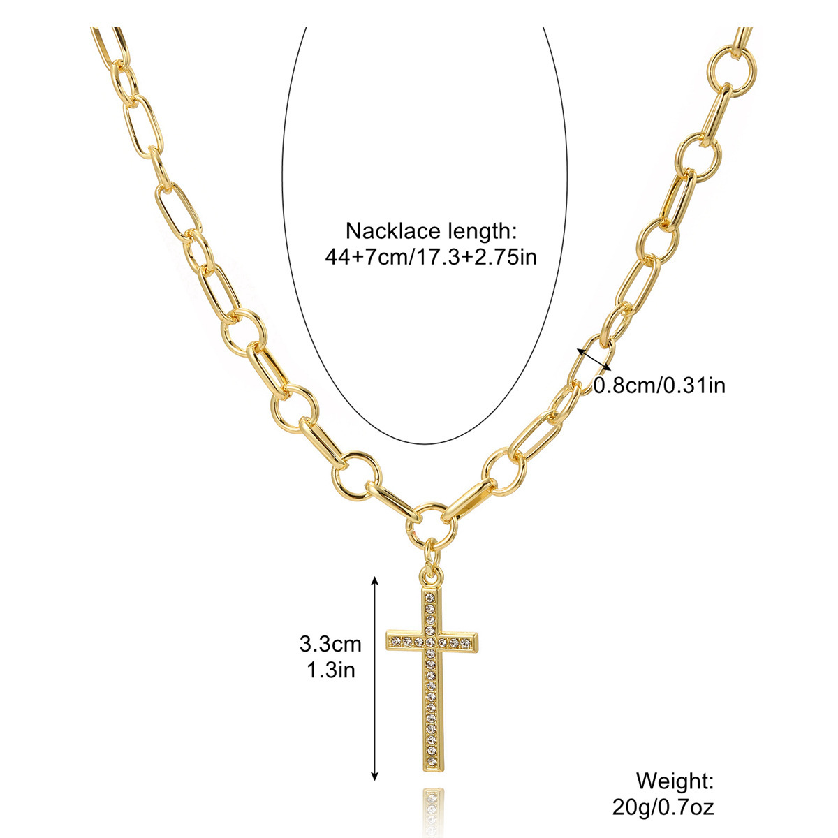 1:N2305-13 single layer small rhinestone cross