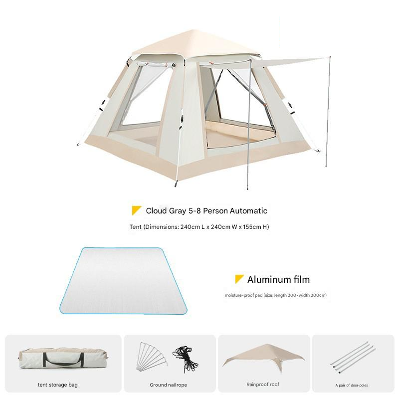 5-8 people size with tent mat