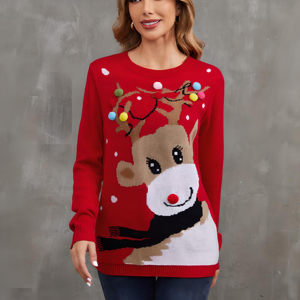 Red cartoon reindeer 03 style