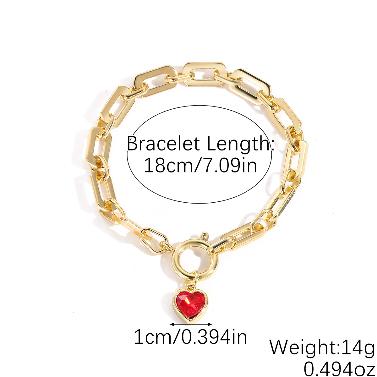 S2505-6 Heart-shaped Crystal bracelet