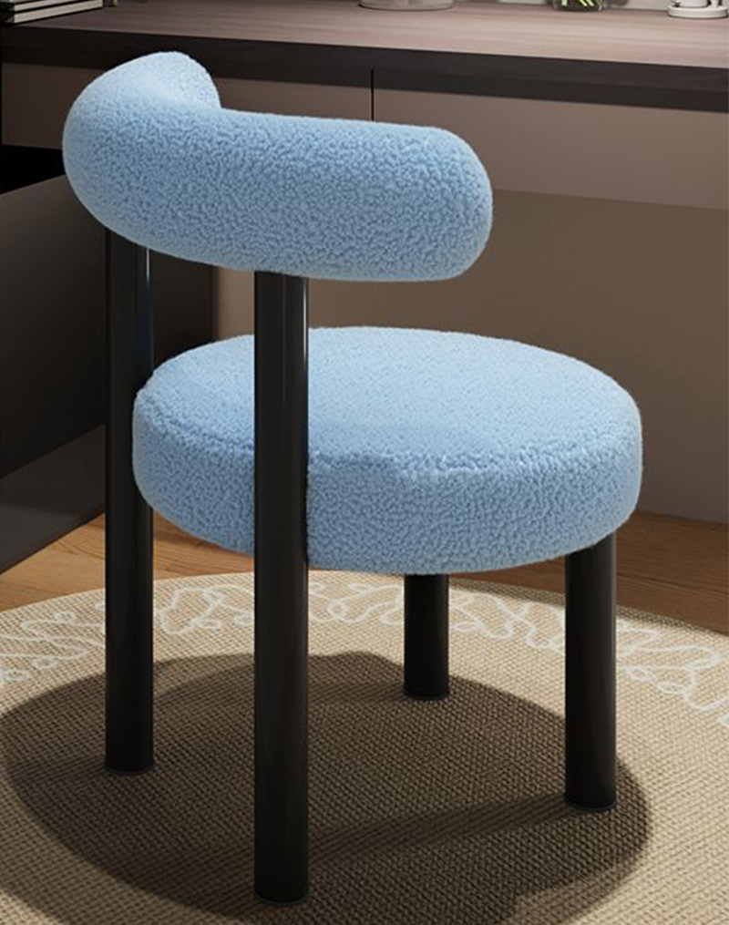 Blue-sheep velvet [matt black painted legs] removable and washable