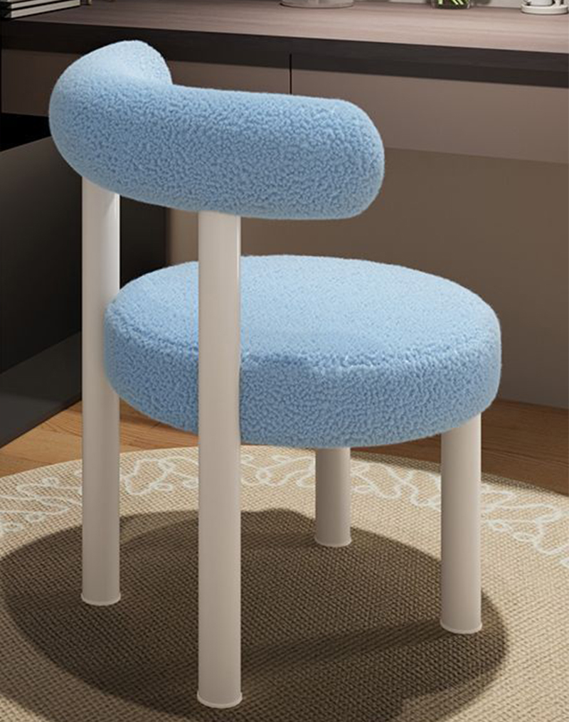 Blue-sheep velvet [milk white painted legs] removable and washable