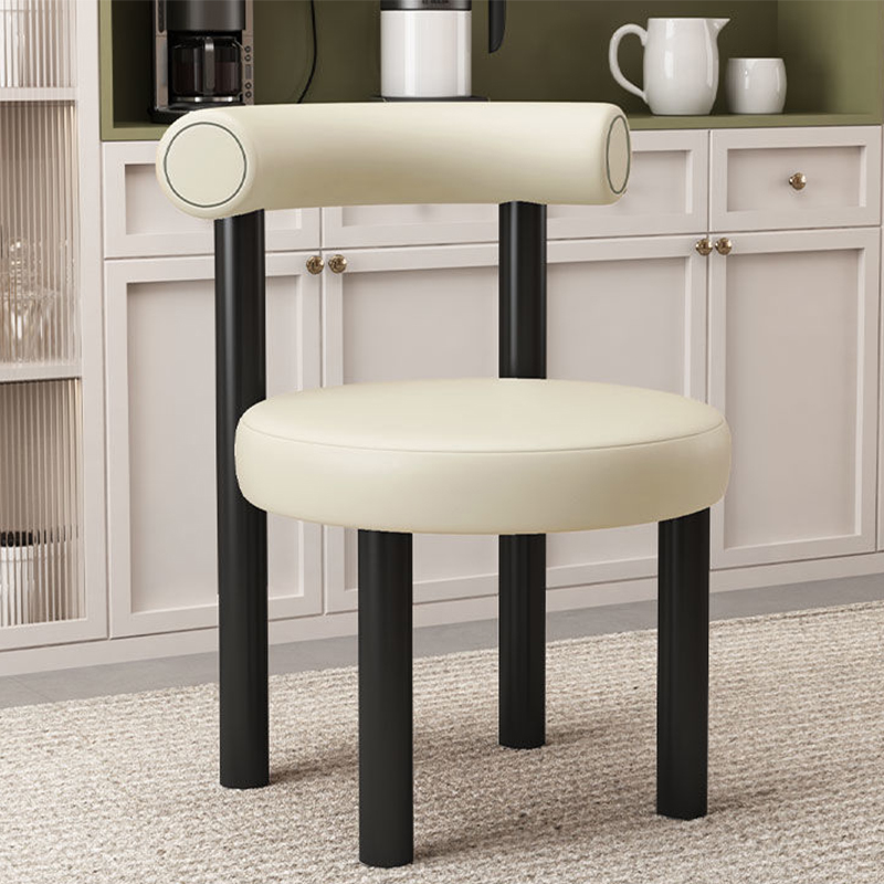 White-Scratch-Resistant Fabric [matte black painted legs]