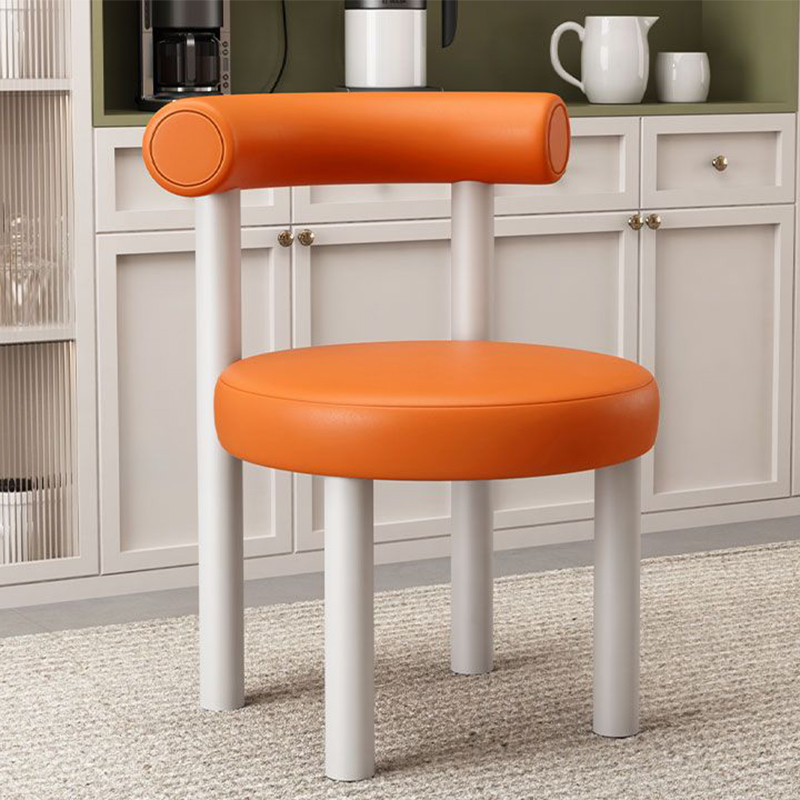 Orange-Scratch-Resistant Fabric [milk white painted legs]