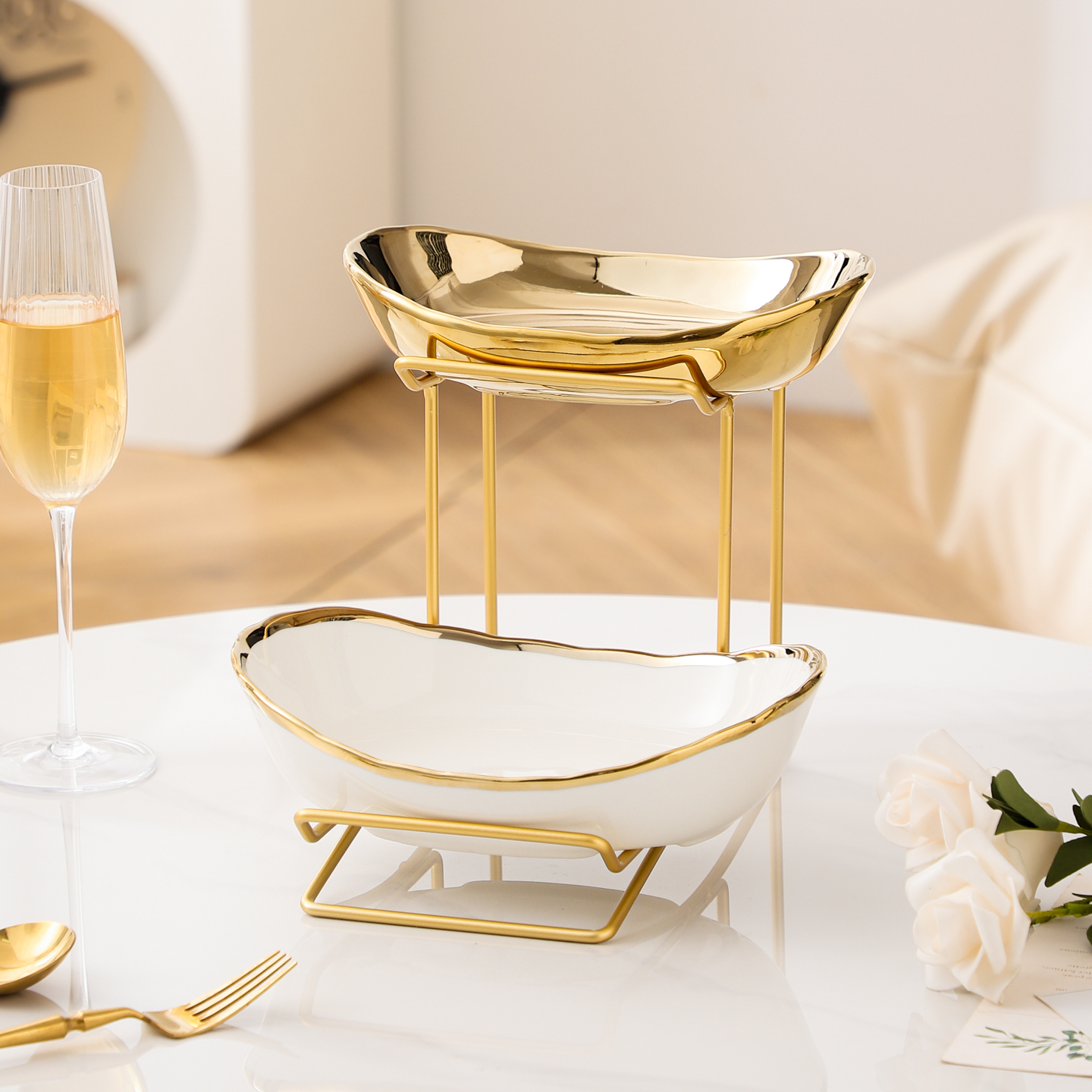 Gold plate gold double layer