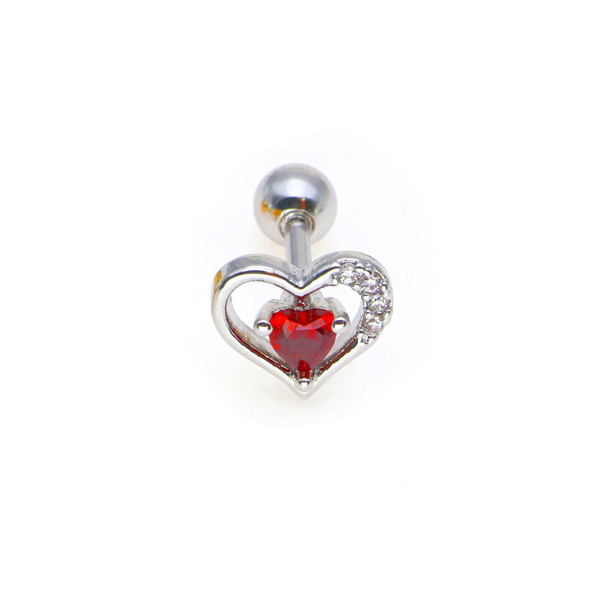 1:Heart-shaped red (white gold)