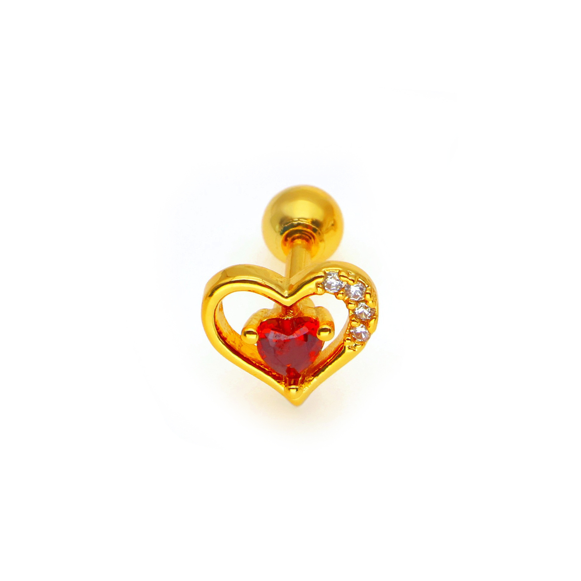2:Heart-shaped red (18k gold)