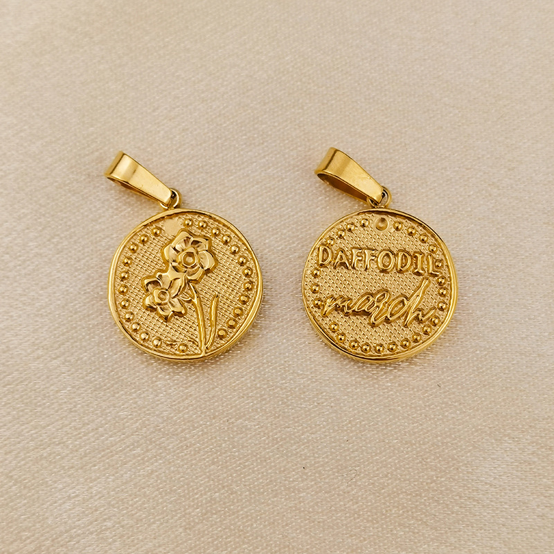 3:March yellow narcissus-pendant