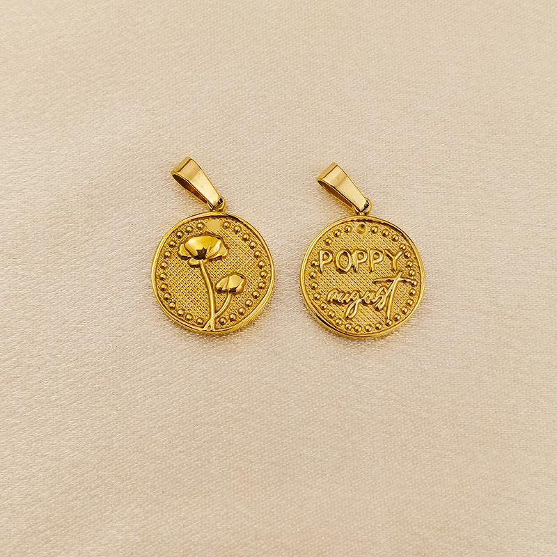 8:August poppy flower-pendant