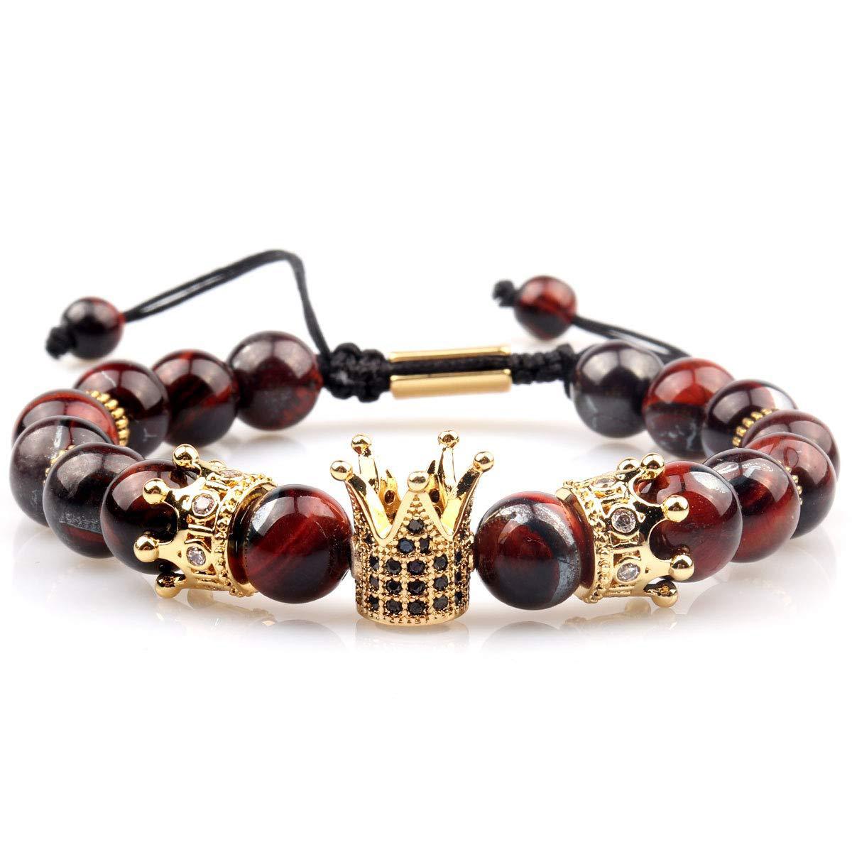 1:Red tiger eye crown bracelet