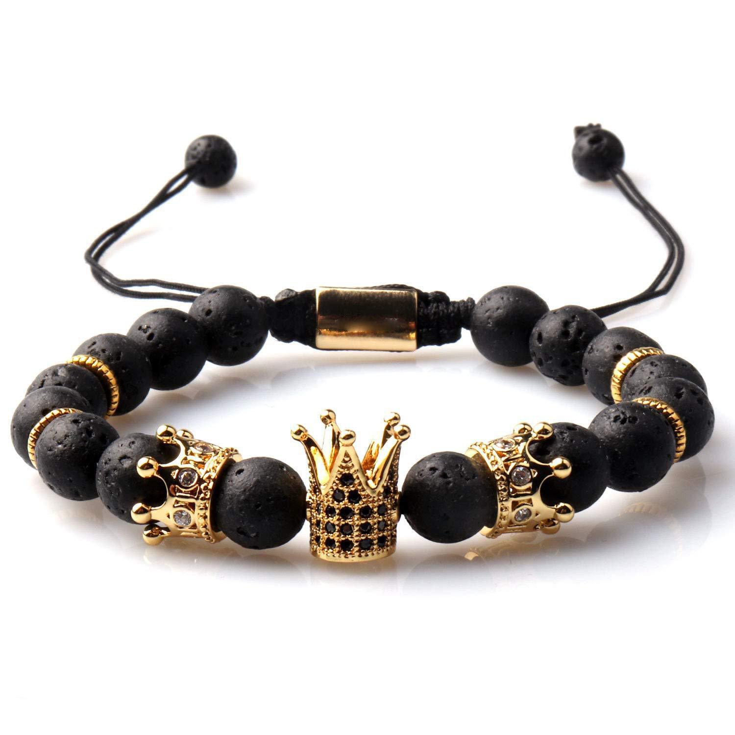 2:Volcanic stone crown bracelet