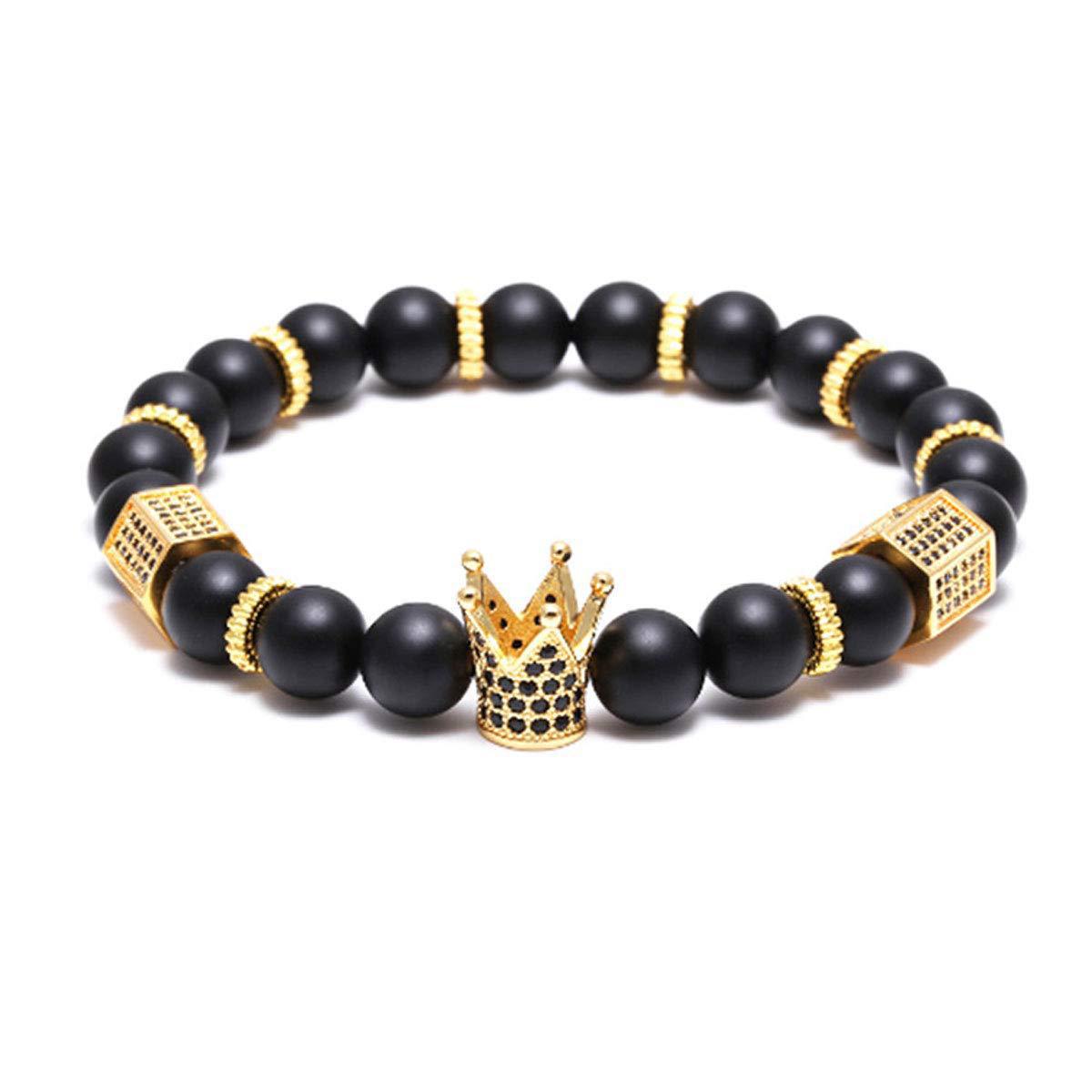 7:Matte black crown bracelet