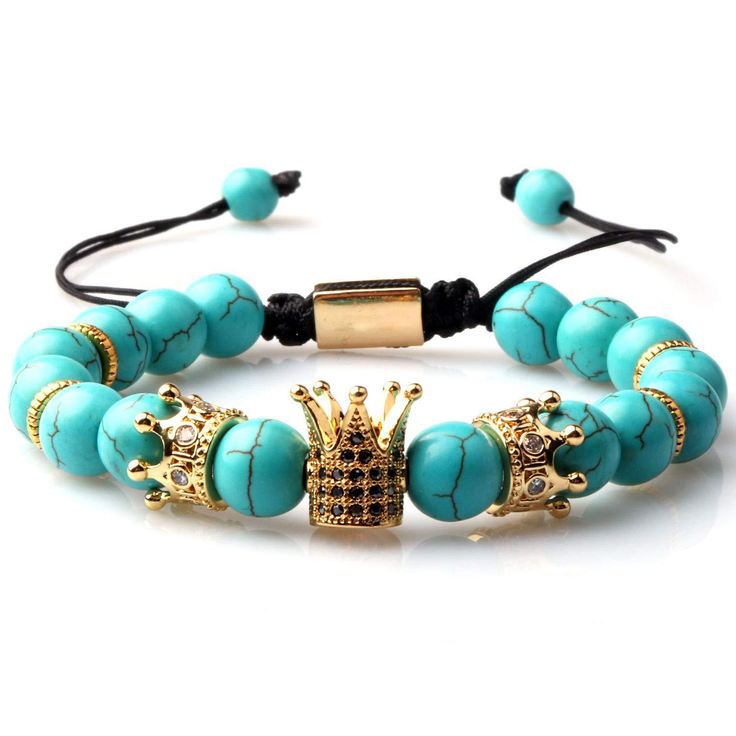 4 Turquoise crown bracelet