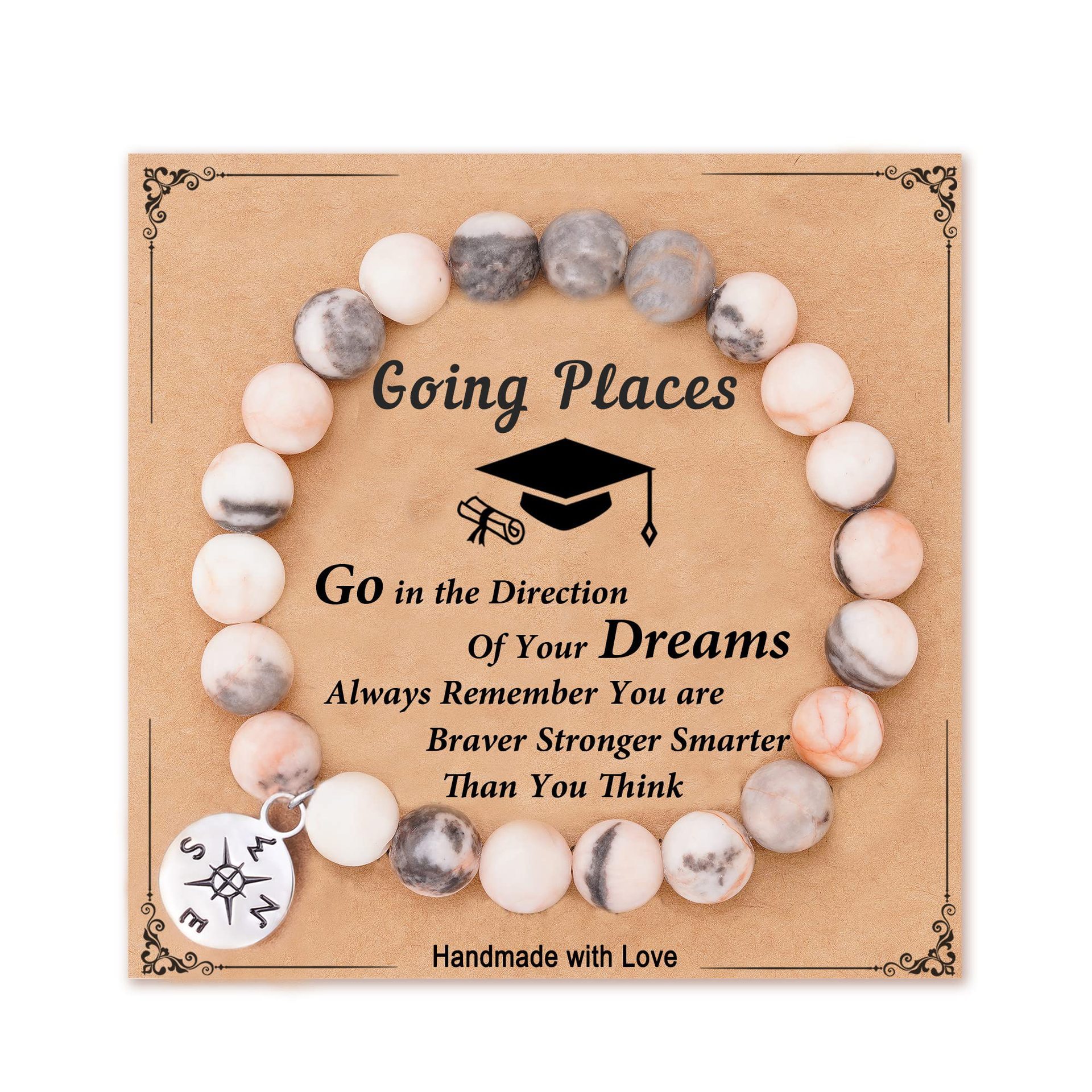 9 Pink zebra compass pendant going card