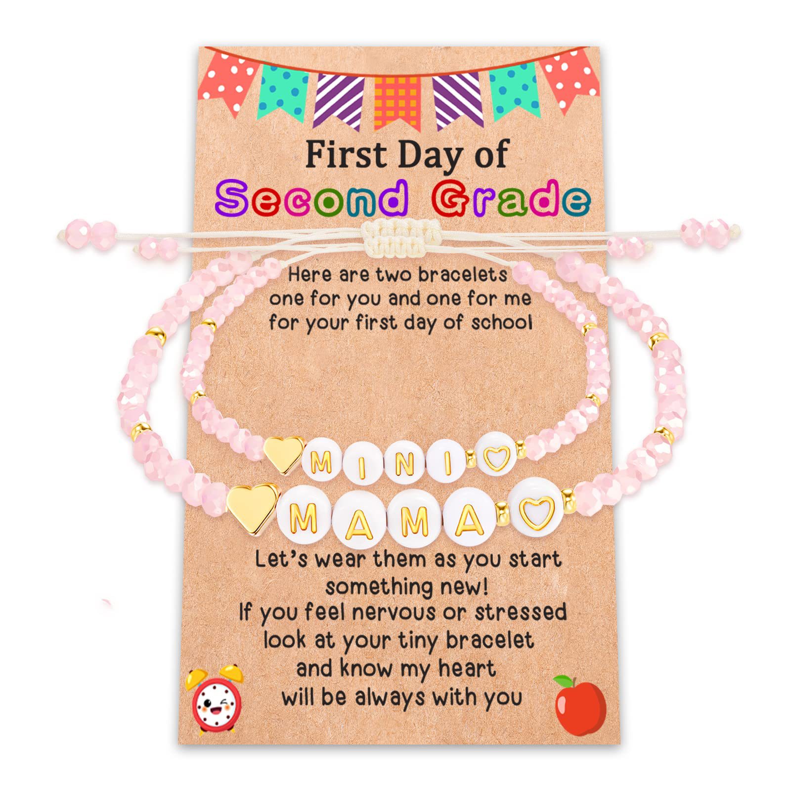 6:MAMA pink bead bracelet second Grade