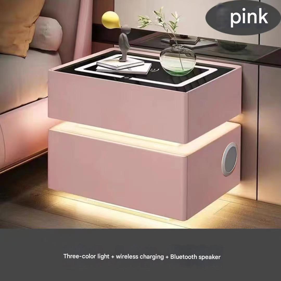 Pink [three-color light   wireless charging   bluetooth dual speakers]