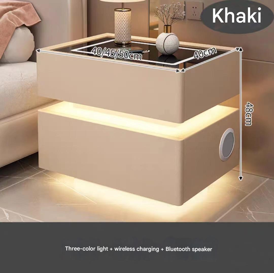 Khaki [three-color light   wireless charging   bluetooth dual speakers]