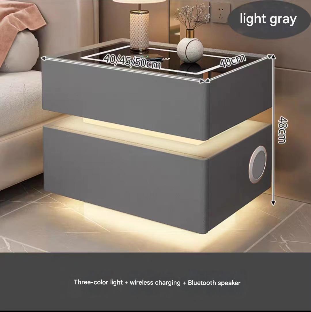 Light gray [three-color light   wireless charging   bluetooth dual speakers]