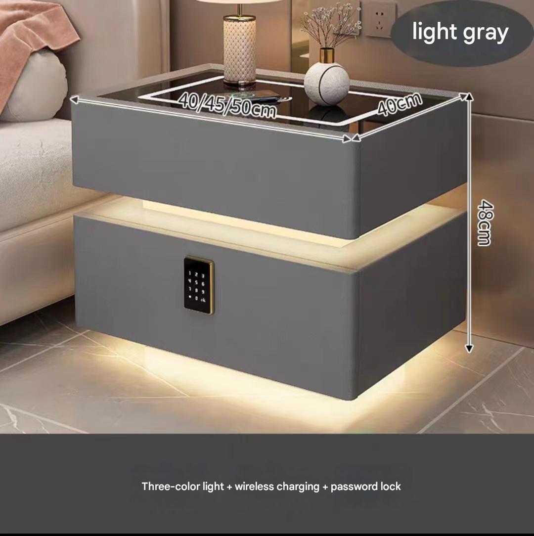 Light gray [three-color light   wireless charging   password lock]