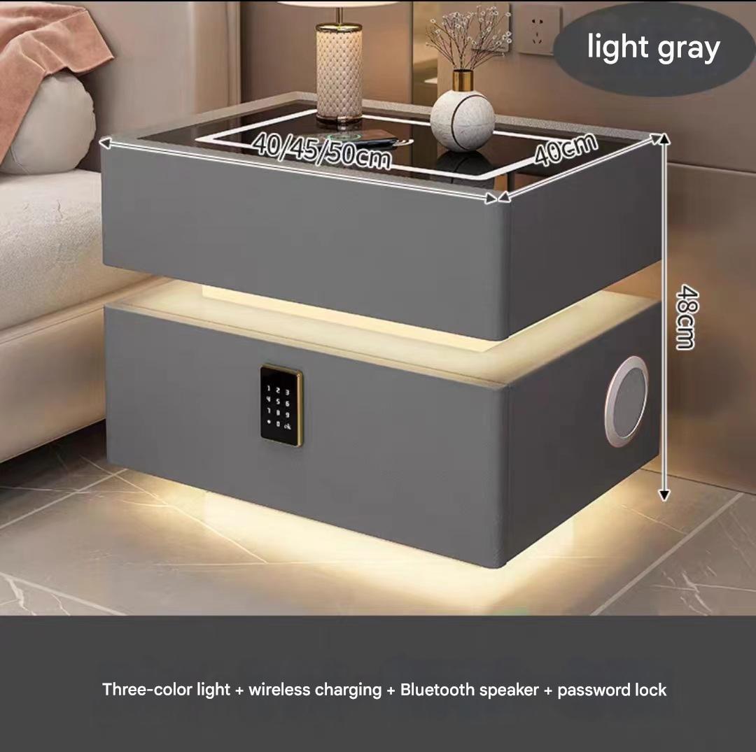 Light gray [three-color light   wireless charging   bluetooth dual speakers   password lock]