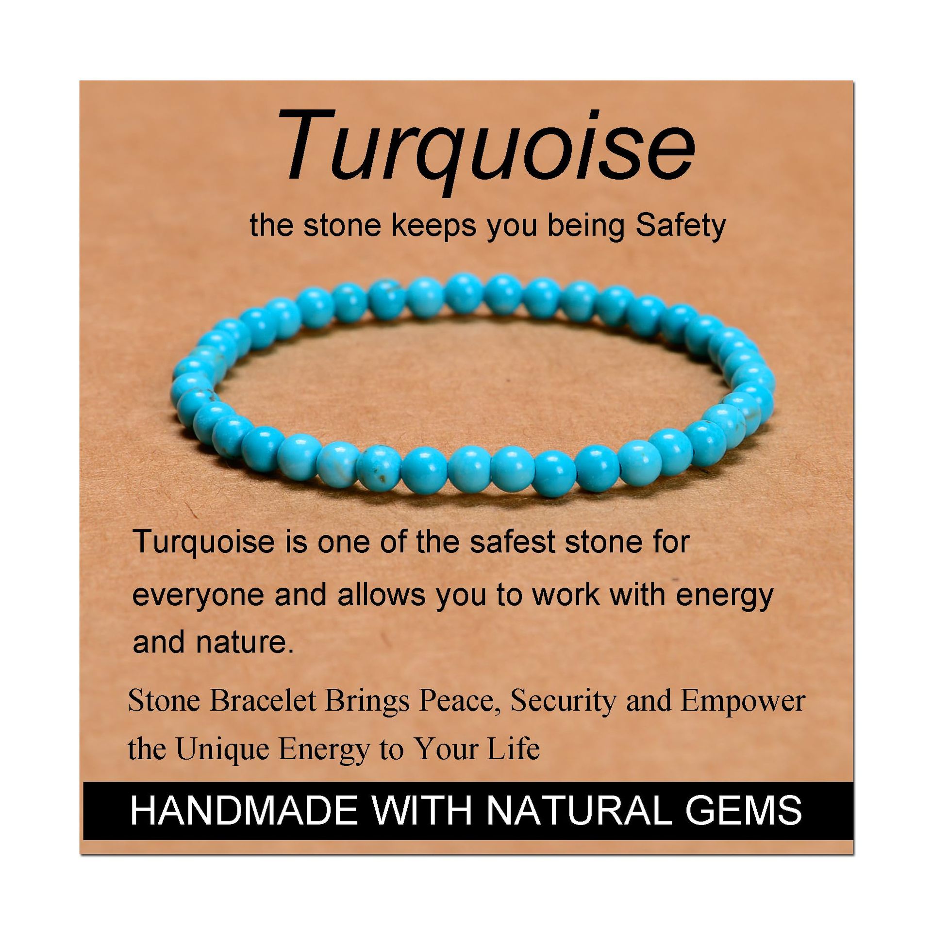Turquoise bracelet 4mm