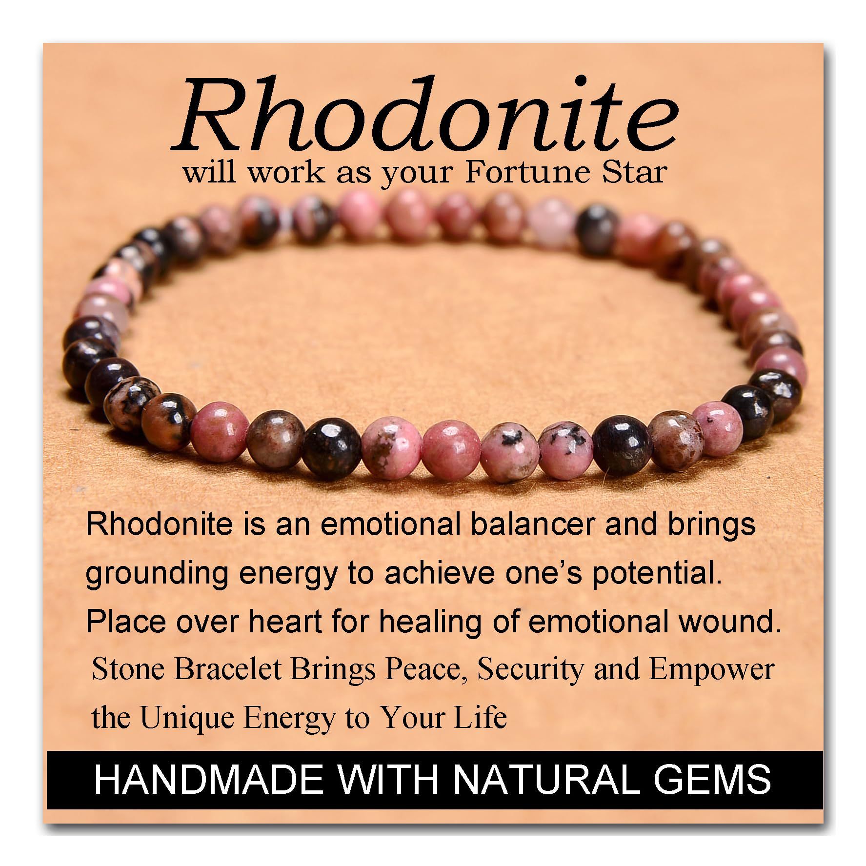 6:Black line rhodolite bracelet