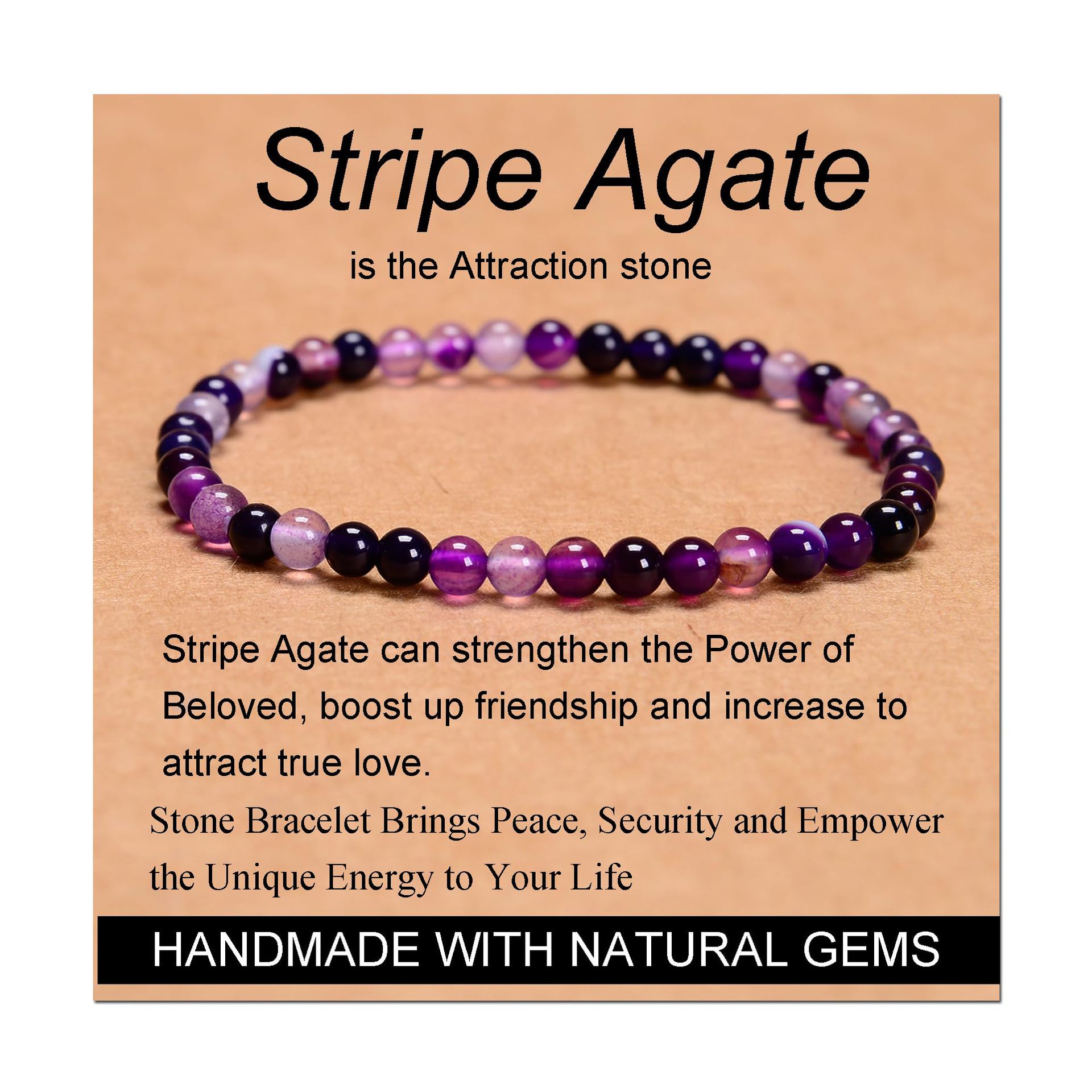 17:Striped agate bracelet