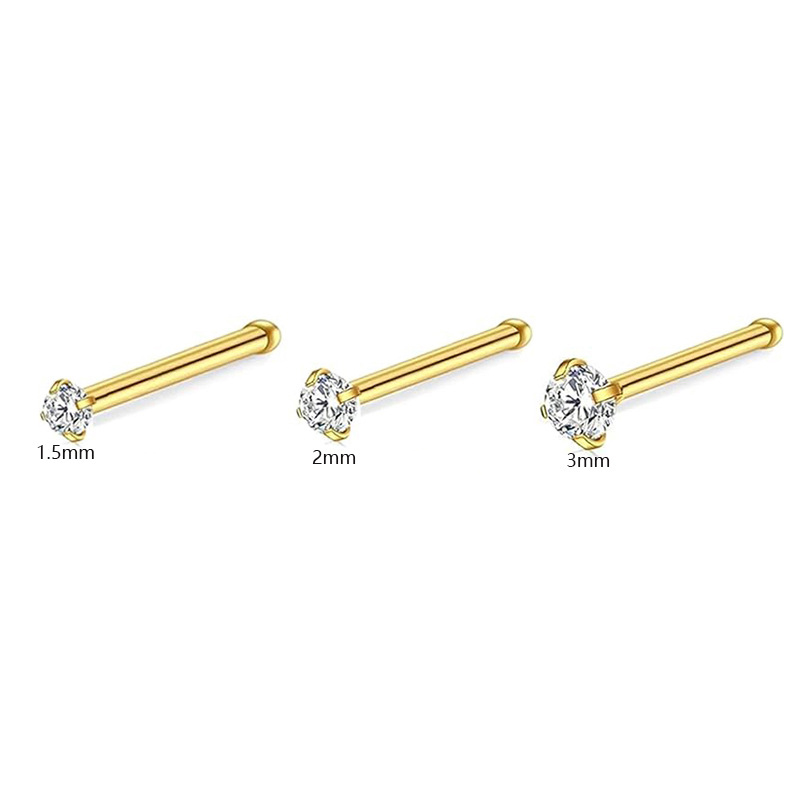 4:D bone nose stud 3 pieces set