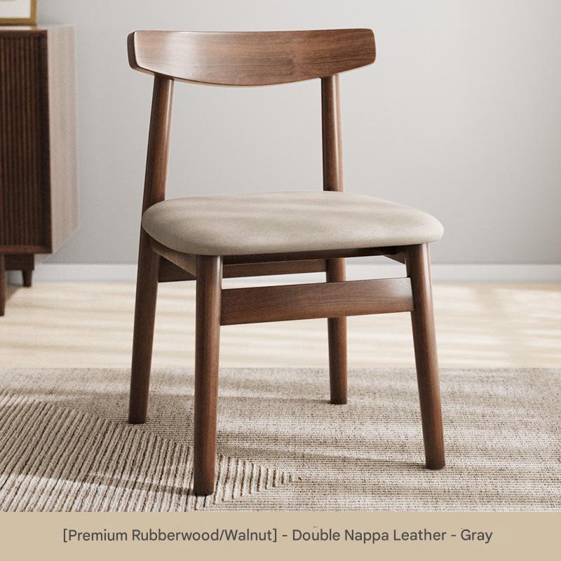 [high quality rubber wood_walnut color]-double layer nappa leather-gray