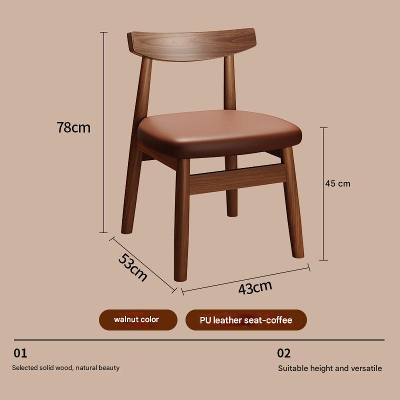 [high-quality rubber wood | walnut color] double layer nappa leather - brown