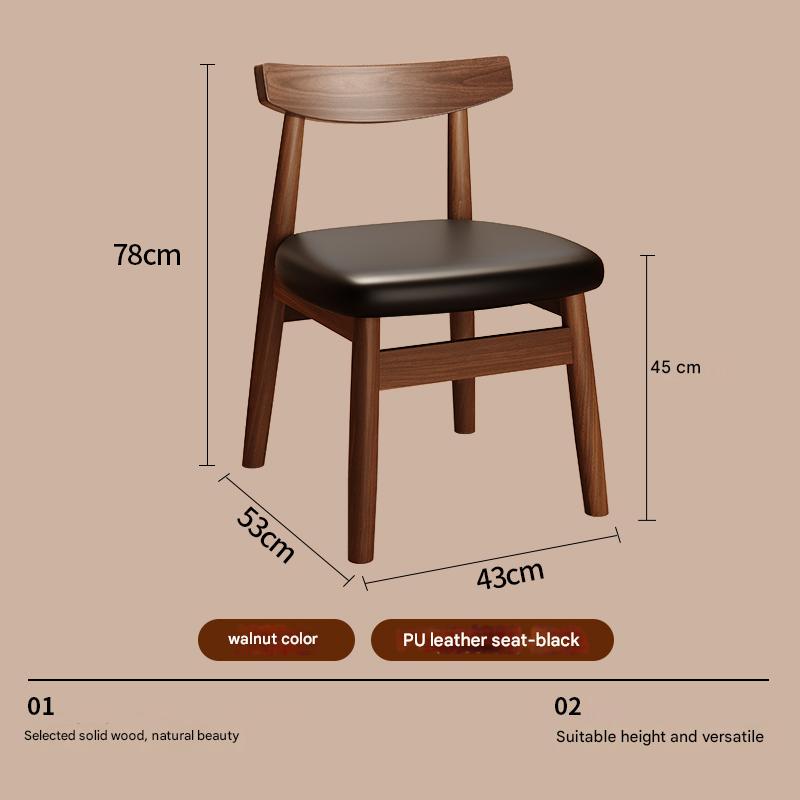 [high-quality rubber wood | walnut color] double layer nappa leather - black