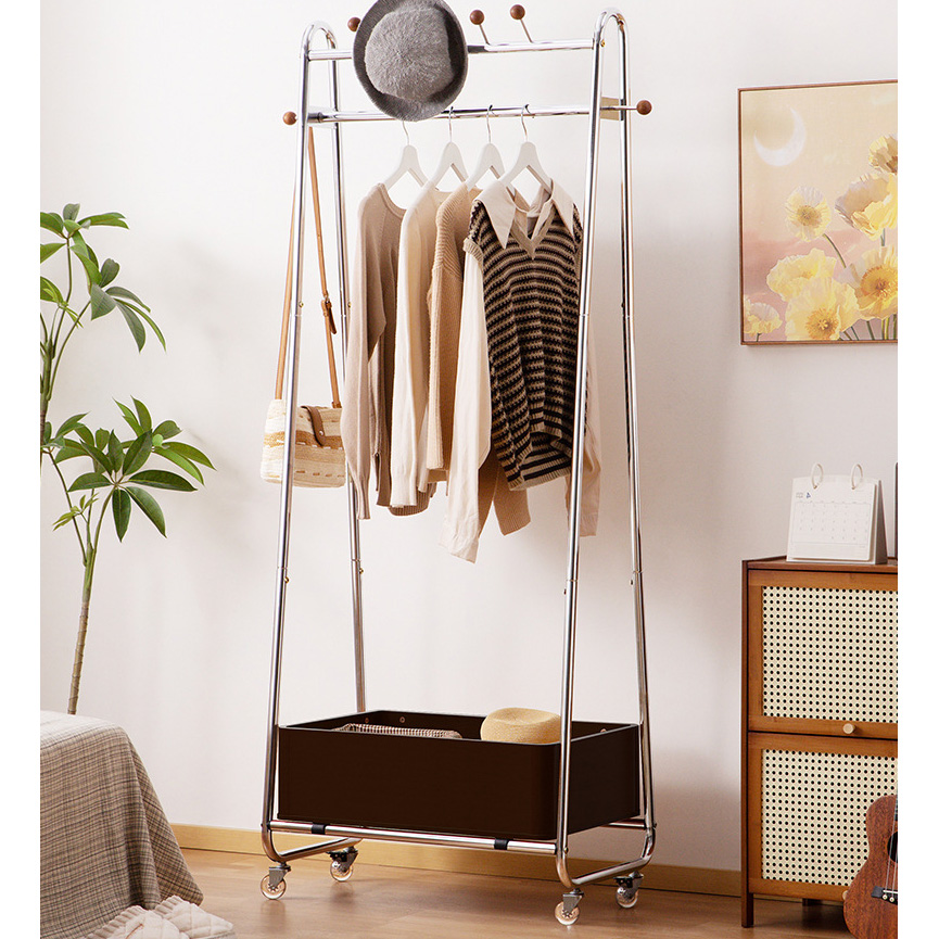 Solid wood full-board storage basket - Walnut color -62 cm long