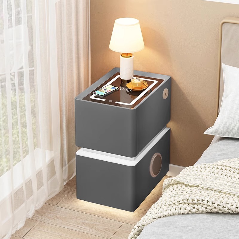 Three-color light   wireless charging   usb charging   bluetooth speaker [dark gray]