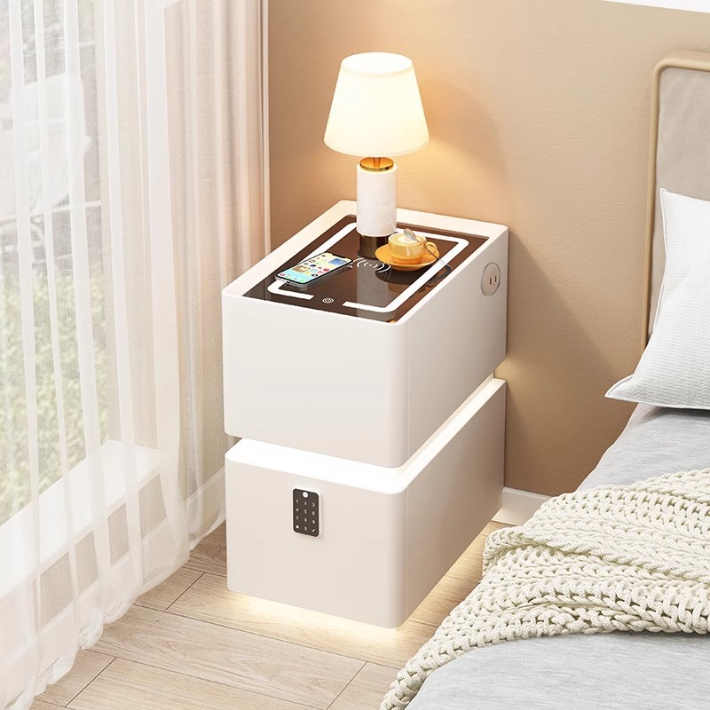 Three-color light   wireless charging   usb charging   password lock [milk white]