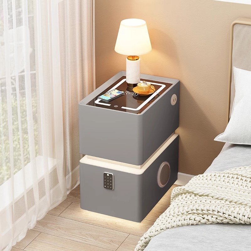 Three-color light   wireless charging   usb charging   bluetooth speaker   password lock [light gray