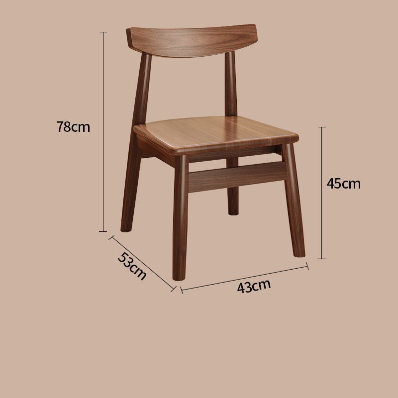 [high quality rubber wood | walnut color] pure solid wood model