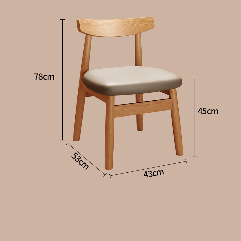 [high-quality rubber wood | wood color] double layer nappa leather - gray