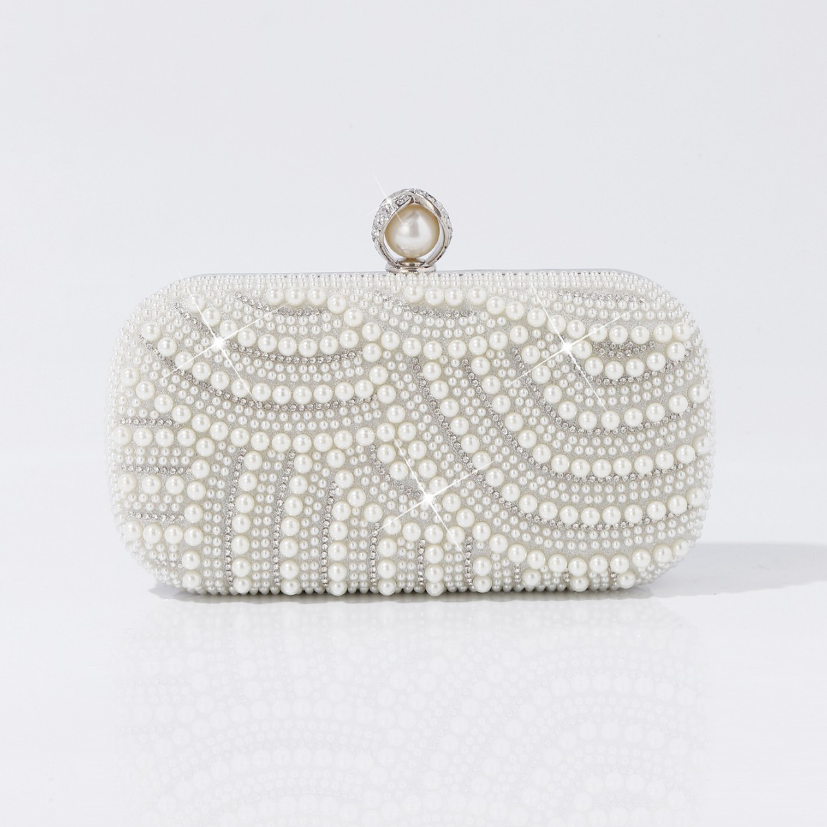 Seven-and-a-half-inch mixed curved bubble beads