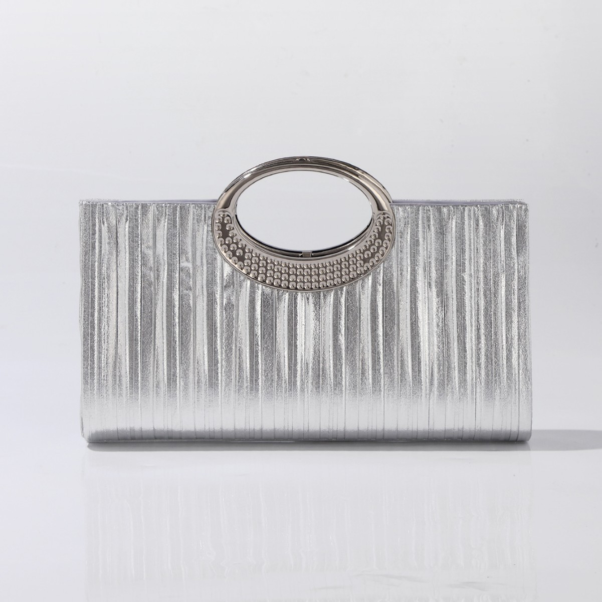 465 pleated silver