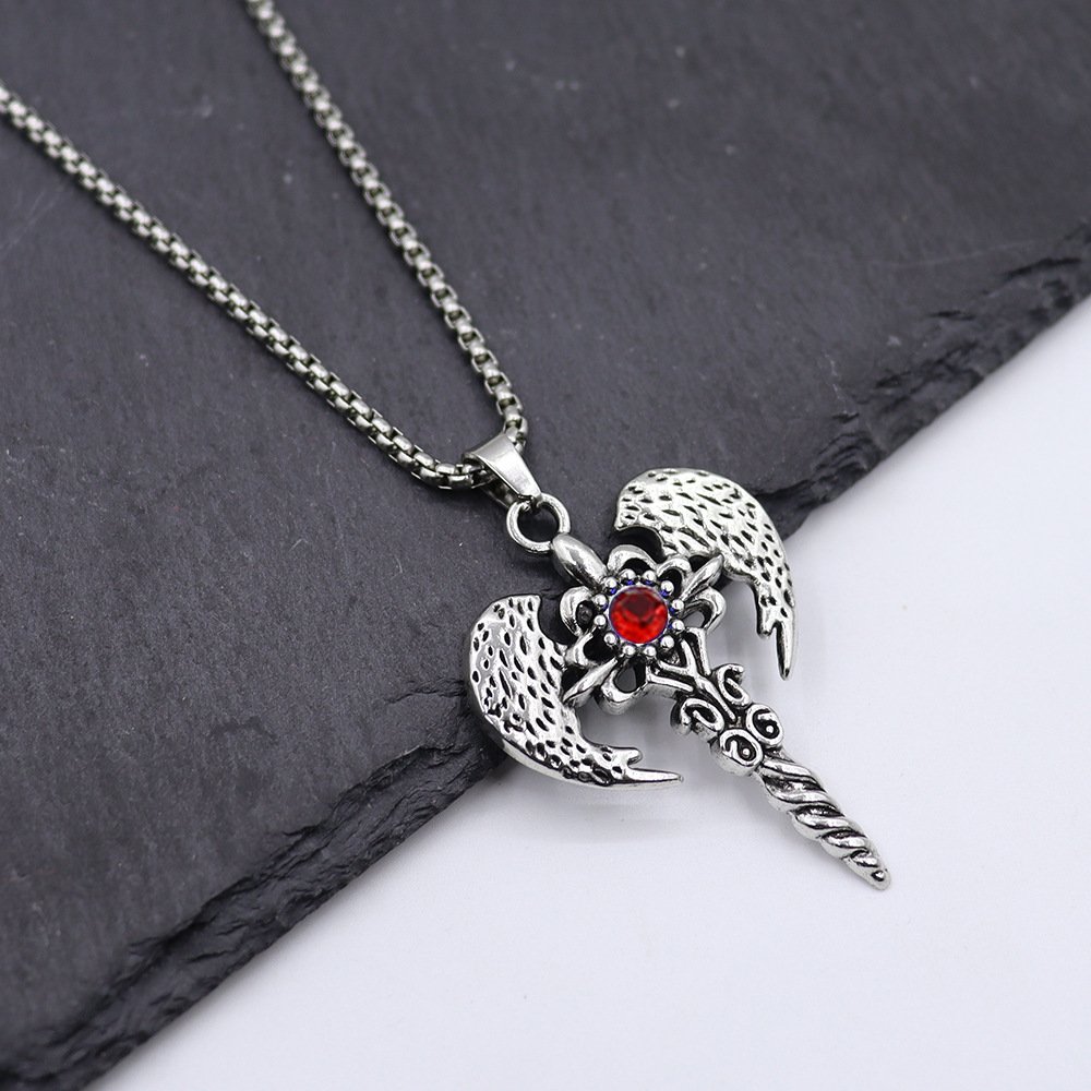 4:Red [with 50cm square pearl chain]