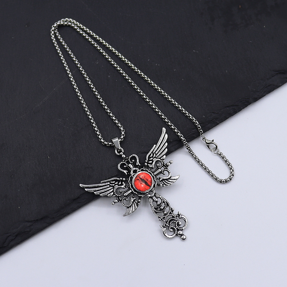 5:Red [with 60cm square pearl chain]