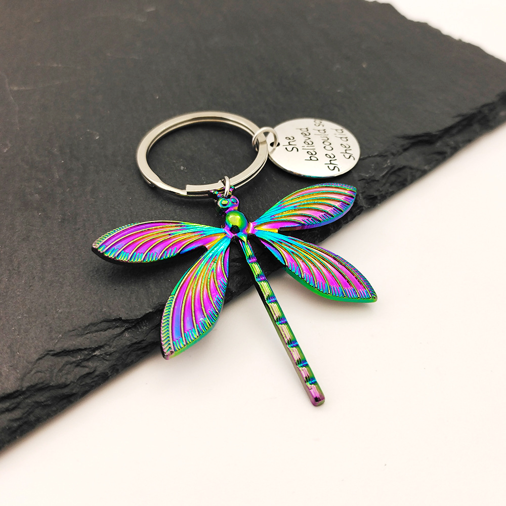 1:Colorful dragonfly keychain A