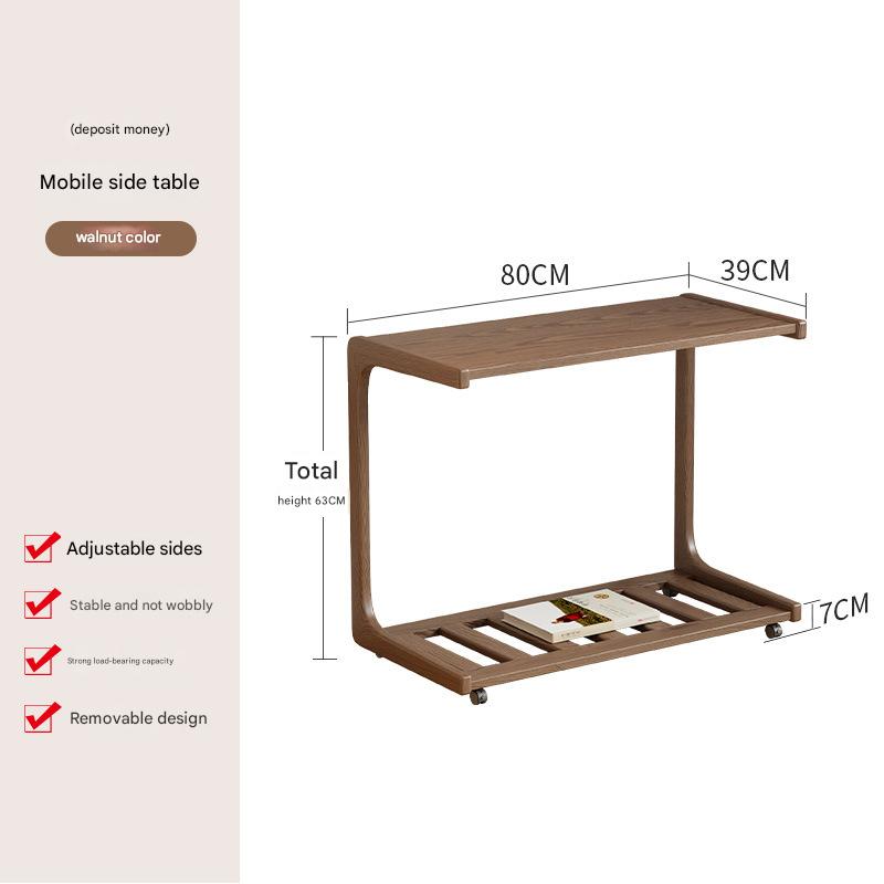 Walnut color flat style 80cm