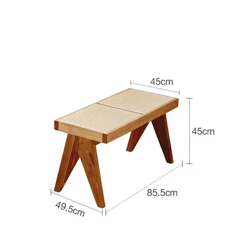 Double stool-(cherry wood color