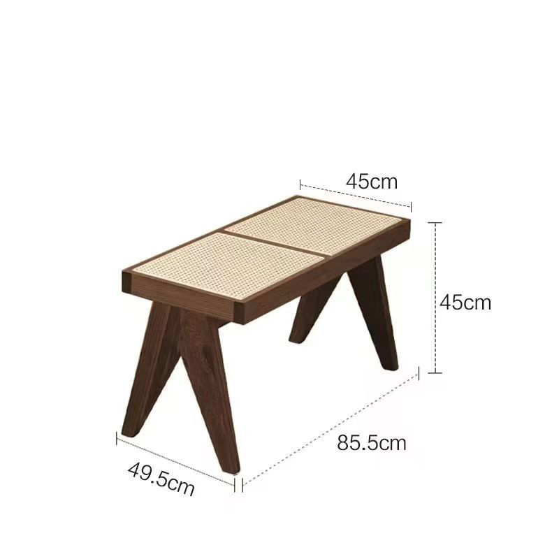 Double stool-(walnut color)