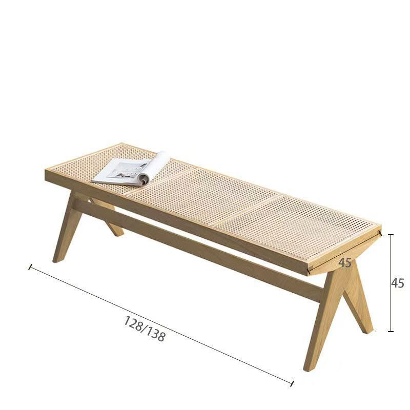 128cm Three-person stool-(natural wood color)