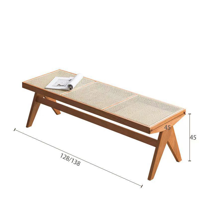 138cm Extended three-person stool-(cherry wood color)