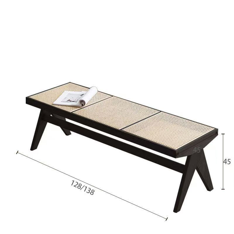 138cm Extended three-person stool-(retro black)