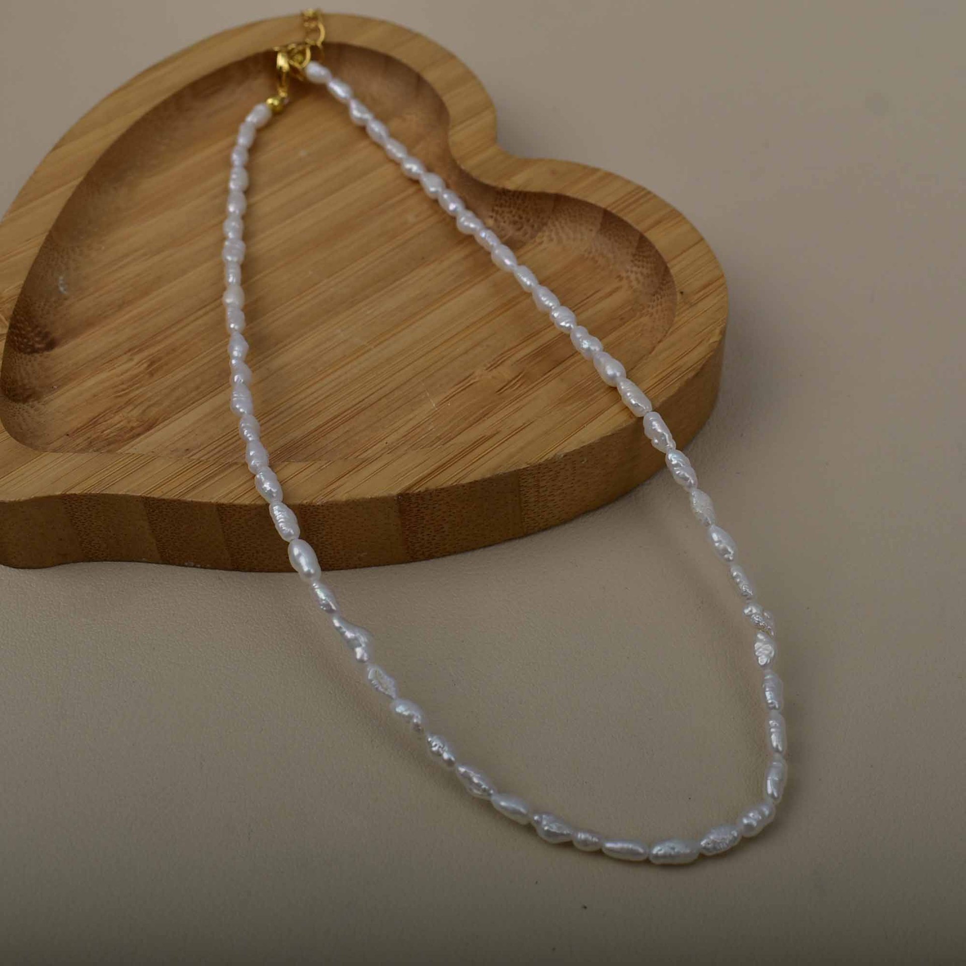 2:Keshi beads + color-preserving gold chain [cp263]