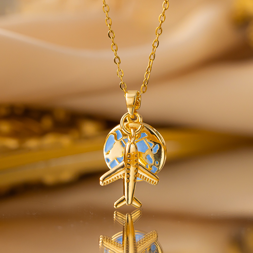 12:Yxl9167 around the world necklace gold